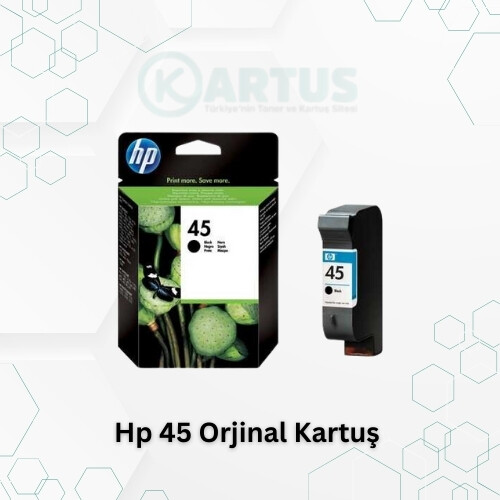 HP 45 Orijinal Kartuş – Keskin ve Dayanıklı Siyah Baskılar