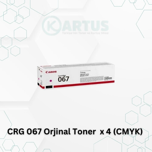 CRG 067 Orijinal Toner Seti (CMYK) – Keskin ve Canlı Renkler