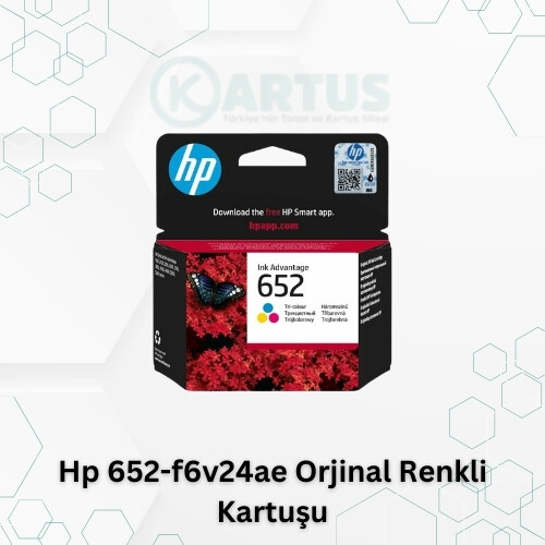HP 652-F6V24AE Orijinal Renkli Kartuş – Canlı Baskı