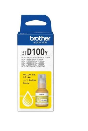 Brother BTD100Y Orijinal Ultra Yüksek Kapasiteli Sarı Mürekkep - 1