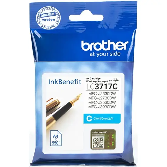 Brother LC-3717 Mavi Orijinal Kartuş - 1