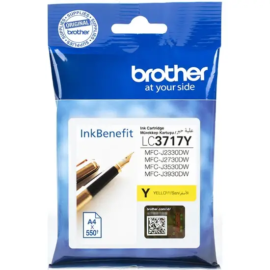 Brother LC-3717 Sarı Orijinal Kartuş - 1