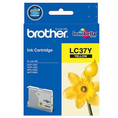 Brother LC37-LC970 Sarı Orijinal Kartuş - 1