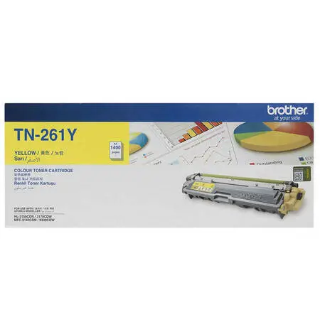 Brother TN-261 Sarı Orijinal Toner - 1