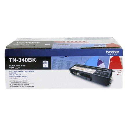 Brother TN-340 Original Black Toner Cartridge - 1