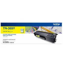Brother TN-369 Original High Yield Yellow Toner Cartridge - 1