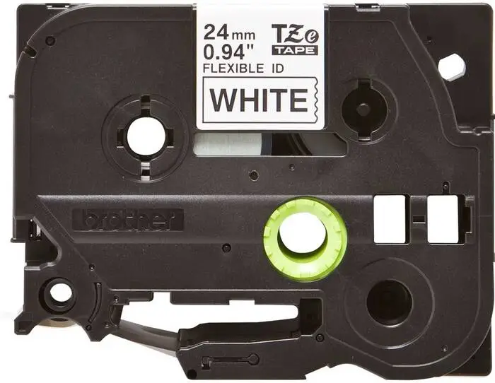 Brother TZe-FX251 24mm Black on White Flexible Label - 1
