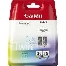 Canon CLI-36 Renkli Orijinal Kartuş İkili Paket - 1