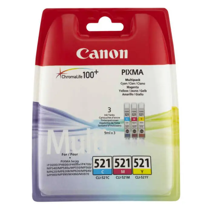 Canon CLI-521 Renkli Orijinal Kartuş Avantaj Paketi - 1