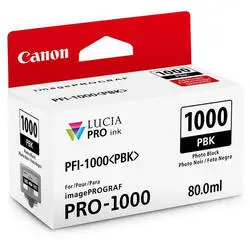 Canon PFI-1000PBK Photo Black Original Cartridge - 1