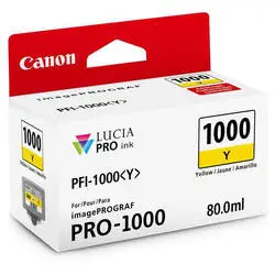 Canon PFI-1000Y Yellow Original Cartridge - 1