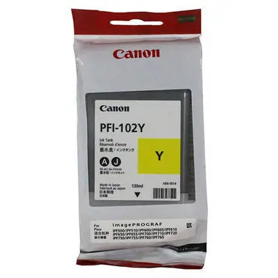 Canon PFI-102Y Yellow Original Cartridge - 1