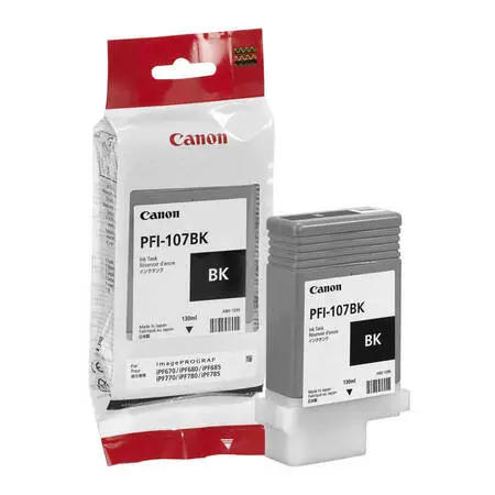 Canon PFI-107BK Siyah Orijinal Kartuş - 1