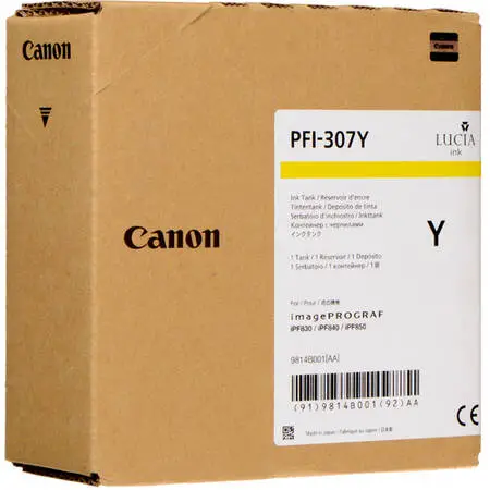 Canon PFI-307Y Sarı Orijinal Kartuş - 1