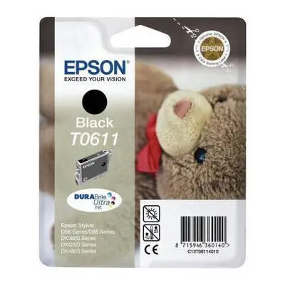 Epson T0611-C13T06114020 Siyah Orijinal Kartuş - 1