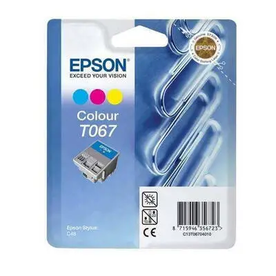 Epson T067-C13T06704020 Renkli Orijinal Kartuş - 1