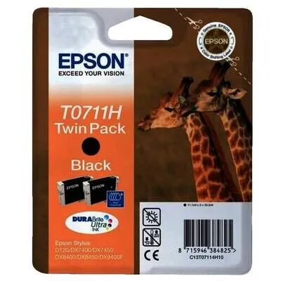 Epson T0711H-C13T07114H20 Siyah Orijinal Kartuş - Epson