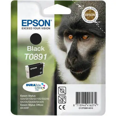 Epson T0891-C13T08914020 Siyah Orijinal Kartuş - 1