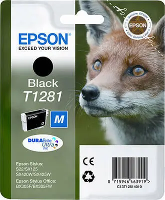 Epson T1281-C13T12814020 Siyah Orijinal Kartuş - 1