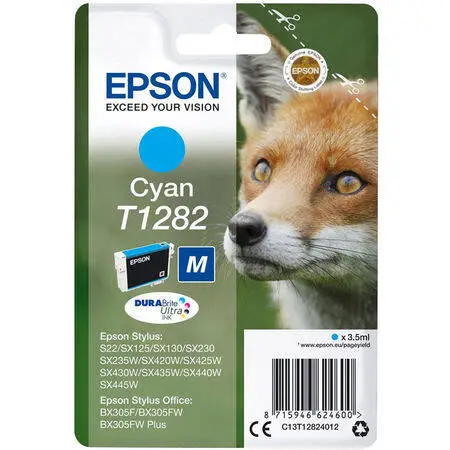 Epson T1282-C13T12824020 Mavi Orijinal Kartuş - 1