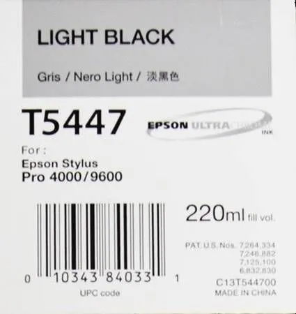Epson T5447-C13T544700 Light Black Original Cartridge - Epson