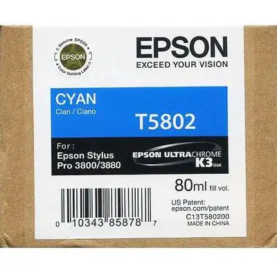 Epson T5802-C13T580200 Mavi Orijinal Kartuş - 1