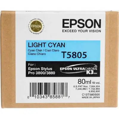 Epson T5805-C13T580500 Açık Mavi Orijinal Kartuş - 1
