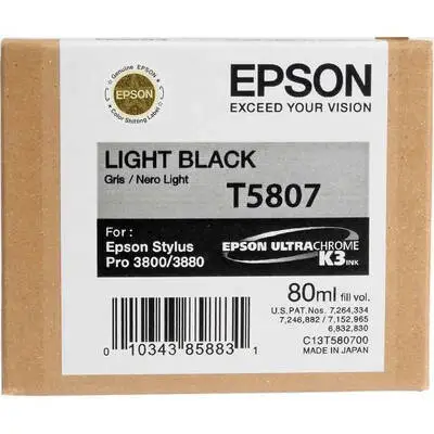 Epson T5807-C13T580700 Açık Siyah Orijinal Kartuş - 1