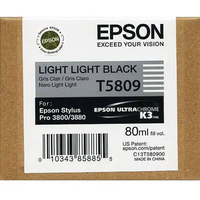 Epson T5809-C13T580900 Light Light Black Original Cartridge - 1