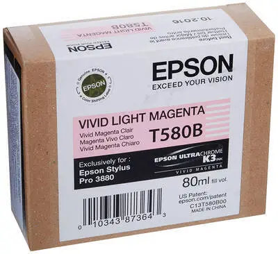 Epson T580B-C13T580B00 Light Magenta Original Cartridge - 1