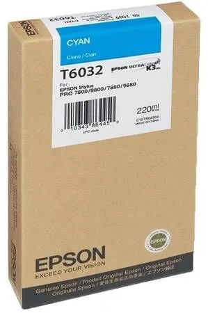 Epson T6032-C13T603200 Cyan Original Cartridge - Epson