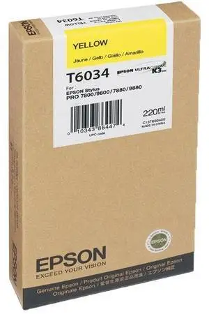 Epson T6034-C13T603400 Sarı Orijinal Kartuş - 1
