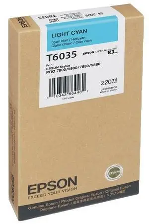 Epson T6035-C13T603500 Açık Mavi Orijinal Kartuş - 1