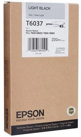 Epson T6037-C13T603700 Açık Siyah Orijinal Kartuş - 1