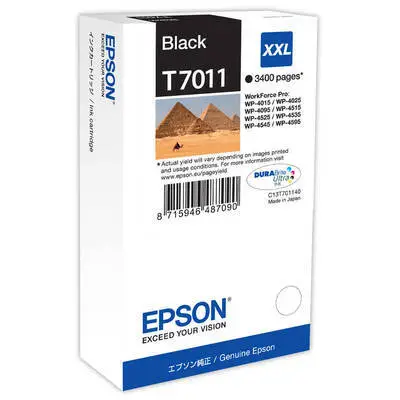 Epson T7011XXL-C13T70114010 Siyah Orijinal Kartuş - 1