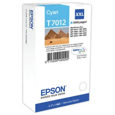 Epson T7012XXL-C13T70124010 Mavi Orijinal Kartuş - Epson