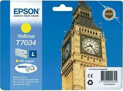 Epson T7034-C13T70344010 Sarı Orijinal Kartuş - Epson