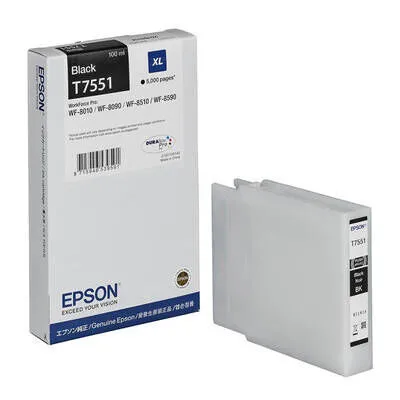Epson T7551XL-C13T755140 Siyah Orijinal Kartuş - Epson