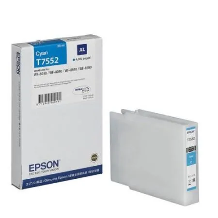 Epson T7552XL-C13T755240 Cyan Original Cartridge High Capacity - Epson