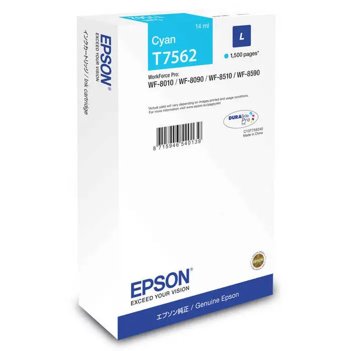 Epson T7562L Mavi Orijinal Kartuş - 1