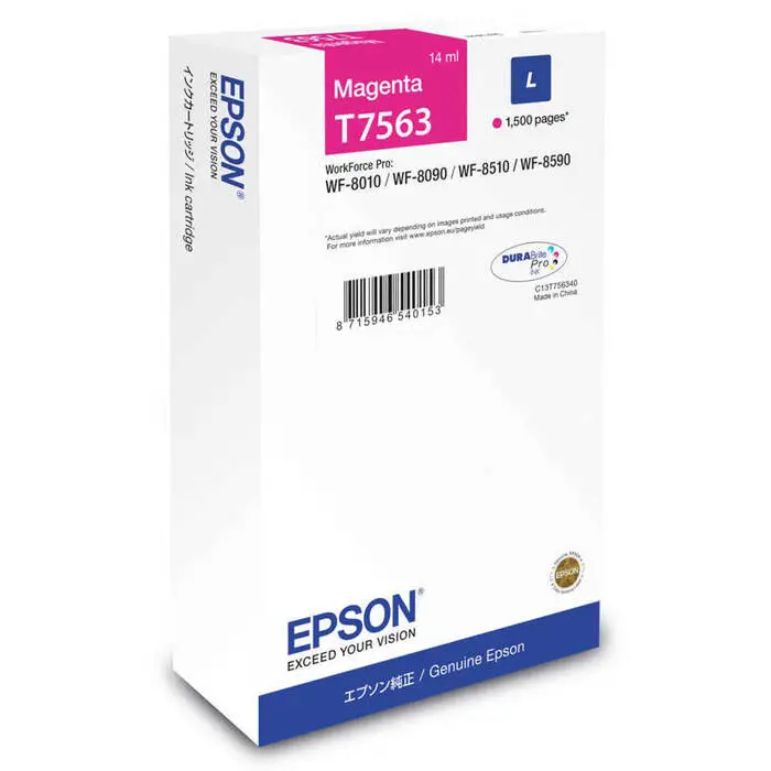 Epson T7563L Magenta Original Cartridge - 1