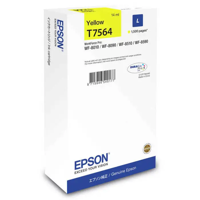 Epson T7564L Sarı Orijinal Kartuş - 1