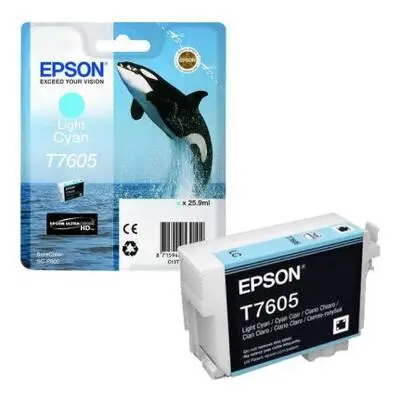 Epson T7605-C13T76054010 Açık Mavi Orijinal Kartuş - 1