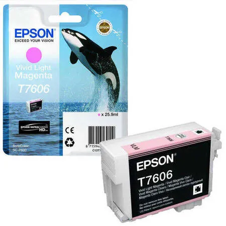Epson T7606-C13T76064010 Light Magenta Original Cartridge - Epson