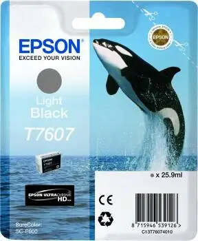 Epson T7607-C13T76074010 Açık Siyah Orijinal Kartuş - 1