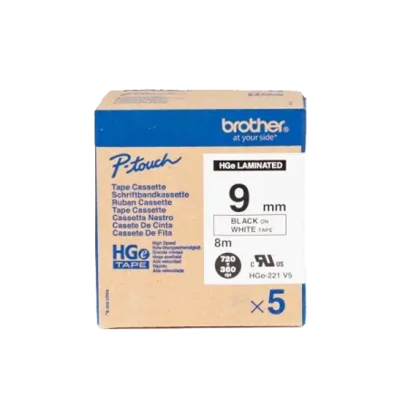 HGe-221 9mm Beyaz Siyah Yüksek Kaliteli Etiket - Brother