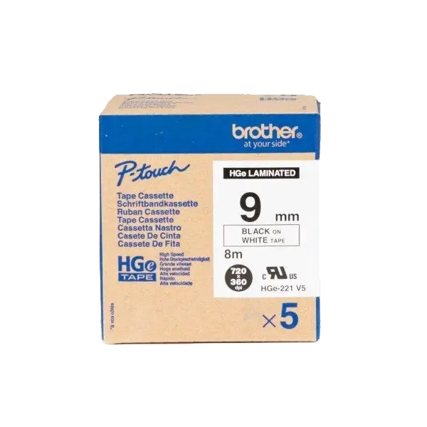 HGe-221 9mm Black on White High Quality Label - 1