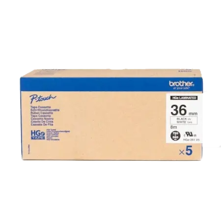 HGe-261 36mm Beyaz Siyah Yüksek Kaliteli Etiket - Brother