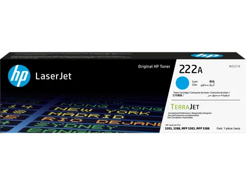 HP 222A W2221A Cyan Original Toner - 1