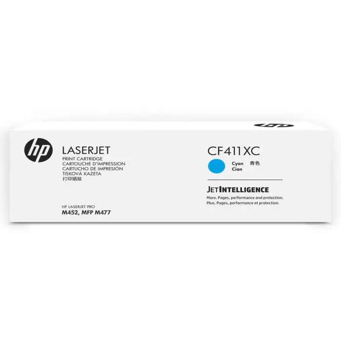 HP 410XC-CF411XC Cyan Original High Capacity Toner - 1